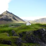 Arnarstapi is a village by the mountain on Snaefellsnes