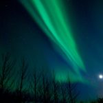 Auroras Northern-lights green-aurora moonshine