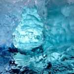 Blue ice glacier Solheimajokull