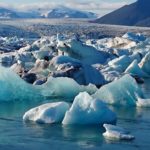 Blue ice Jokulsarlon Glacier lagoon