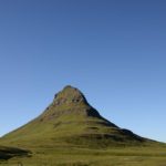 Kirkjufell and blue sky