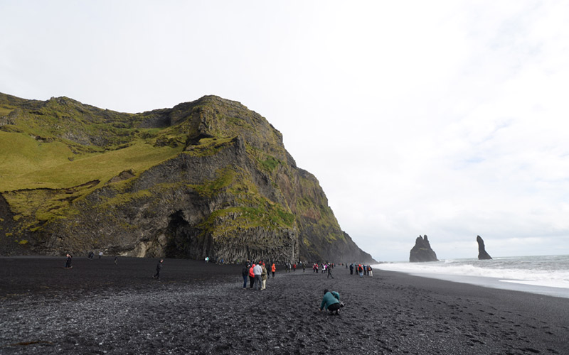Reyniafjara Black sand beach at the South coast of Iceland